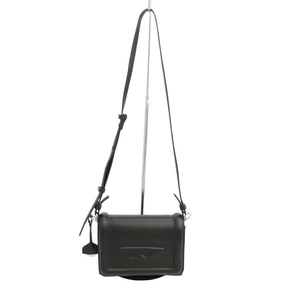 DIESEL ディーゼル X10159 P6728 YBYS S CROSSBODY レザー クロスボディ ショルダーバッグ ブラック系【中古】