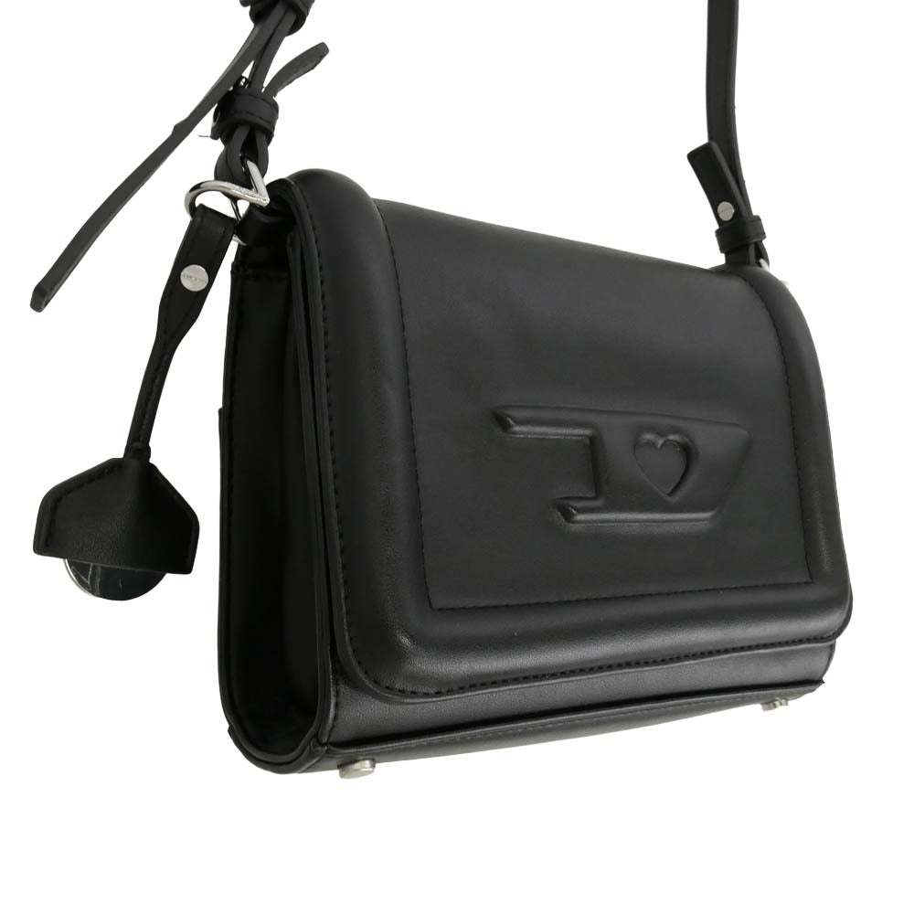 DIESEL ディーゼル X10159 P6728 YBYS S CROSSBODY レザー クロスボディ ショルダーバッグ ブラック系【中古】