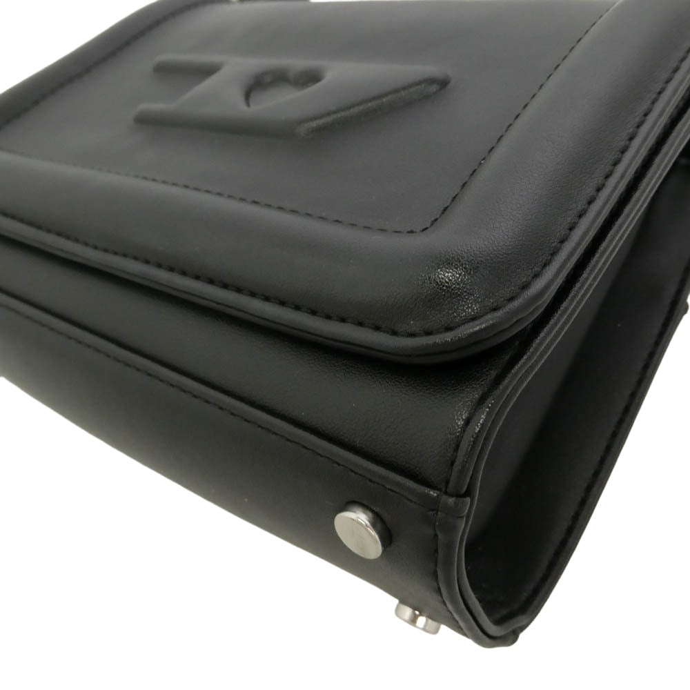 DIESEL ディーゼル X10159 P6728 YBYS S CROSSBODY レザー クロスボディ ショルダーバッグ ブラック系【中古】