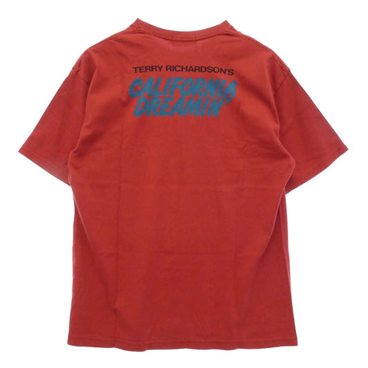 HYSTERIC GLAMOUR ヒステリックグラマー PLAYBOY プレイボーイ 17SS 12171CT02 × PLAYBOY TERRY RICHARDSON CALIFORNIA DREAMIN プレイボーイ テリー リチャードソン カリフォルニア ドリーミン 半袖 Tシャツ カットソー レッド系 M【中古】