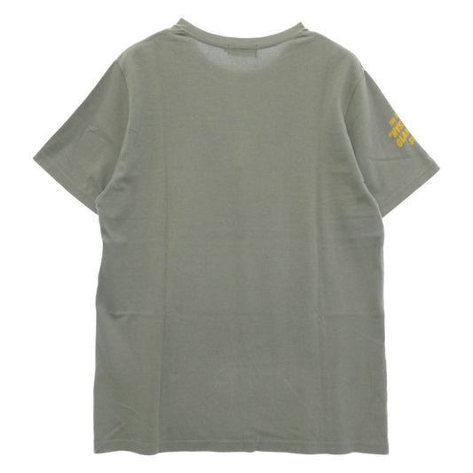 HYSTERIC GLAMOUR ヒステリックグラマー PLAYBOY プレイボーイ 18SS 12181CT03 × PLAYBOY ASHLEY SMITH プレイボーイ アシュリー スミス フロント プリント 半袖 Tシャツ カットソー グレー系 L【中古】