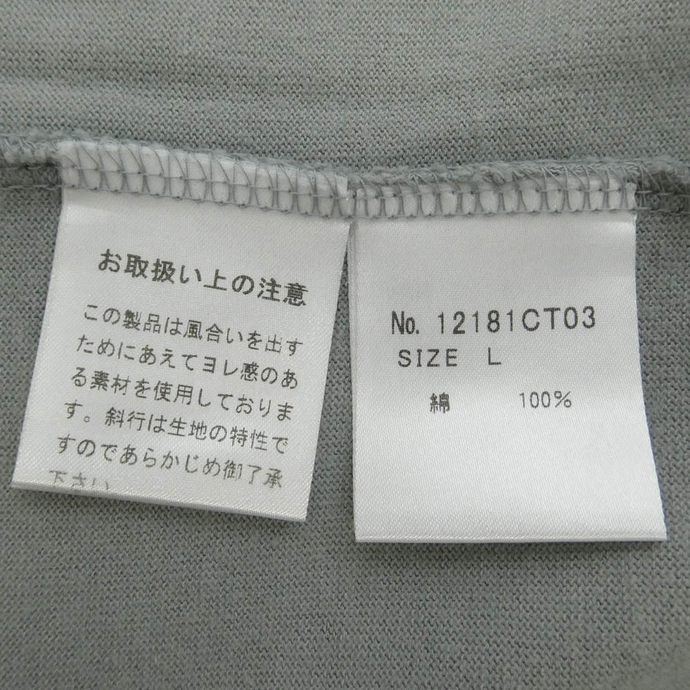 HYSTERIC GLAMOUR ヒステリックグラマー PLAYBOY プレイボーイ 18SS 12181CT03 × PLAYBOY ASHLEY SMITH プレイボーイ アシュリー スミス フロント プリント 半袖 Tシャツ カットソー グレー系 L【中古】