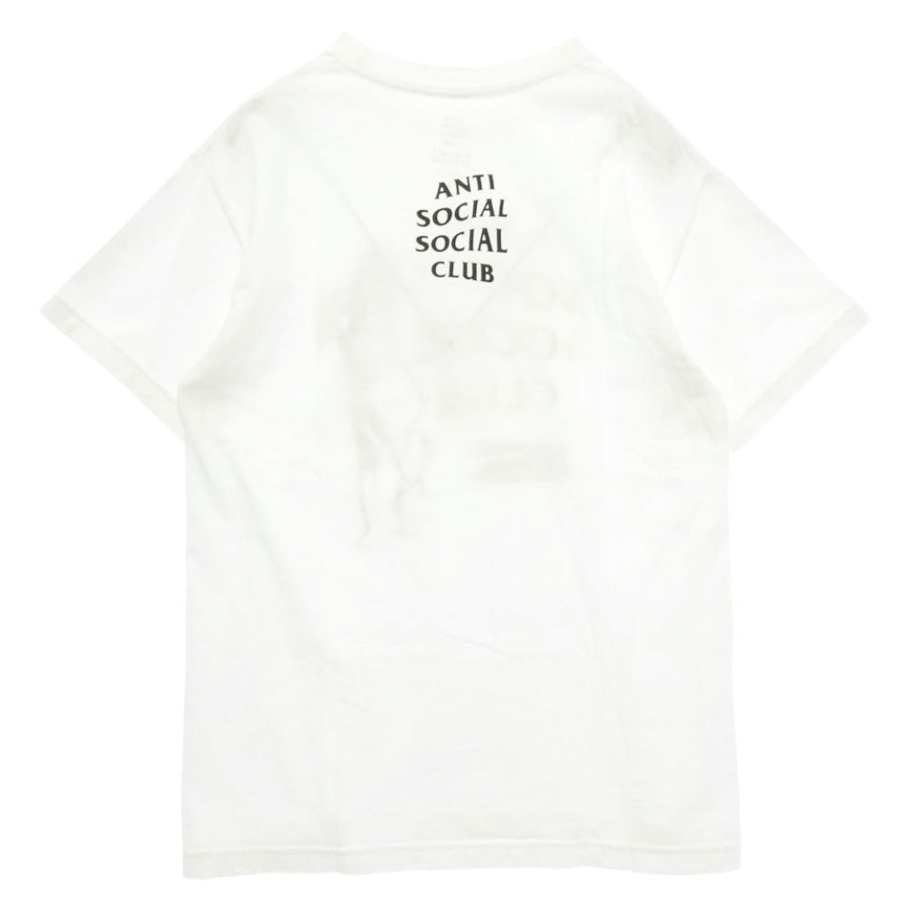 HYSTERIC GLAMOUR ヒステリックグラマー ANTI SOCIAL SOCIAL CLUB ヒスガール マルチロゴ フロントプリント 半袖 Tシャツ カットソー ホワイト系 M【中古】