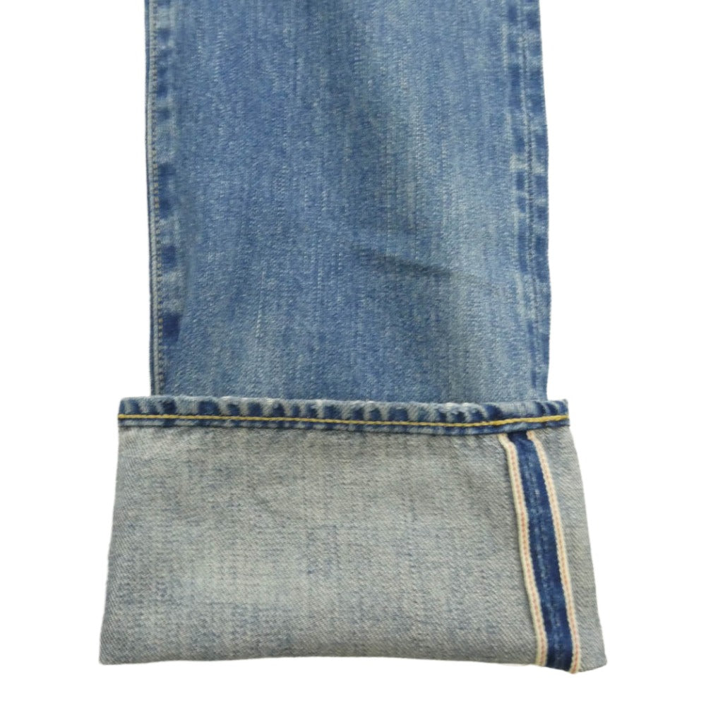 HYSTERIC GLAMOUR ヒステリックグラマー 23SS 0232AP10 ECR加工 スタッズ ロゴパッチ ダメージ デニムパンツ インディゴブルー系 32【中古】