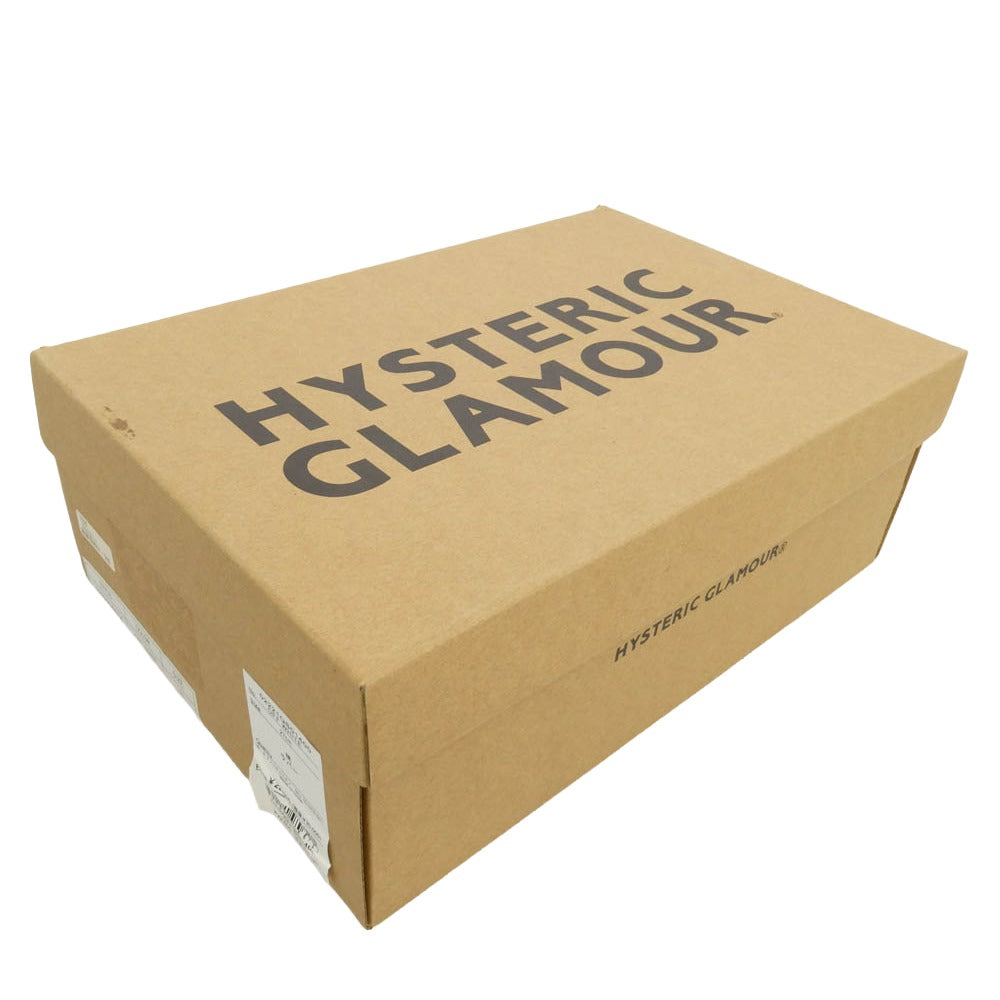 HYSTERIC GLAMOUR ヒステリックグラマー 21AW 0221QS01400 ラバーロゴ サイドジップ ハイカット スニーカー オフホワイト系 27cm【中古】