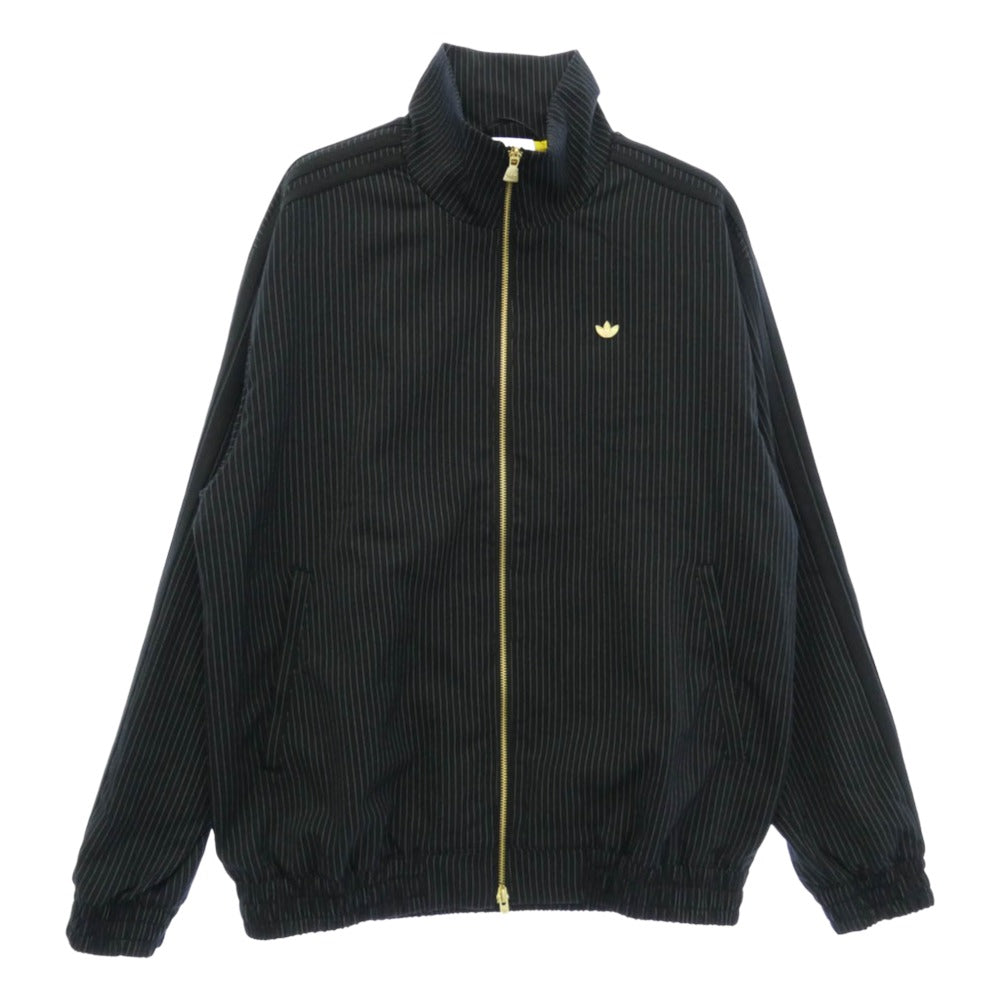 adidas アディダス KC9051 FIREBIRD LOOSE PINSTRIPES TRACK TOP ファイヤーバード ルーズ ピンストライプ トラックトップ ジャケット ジャージ ブラック系 L【美品】【中古】