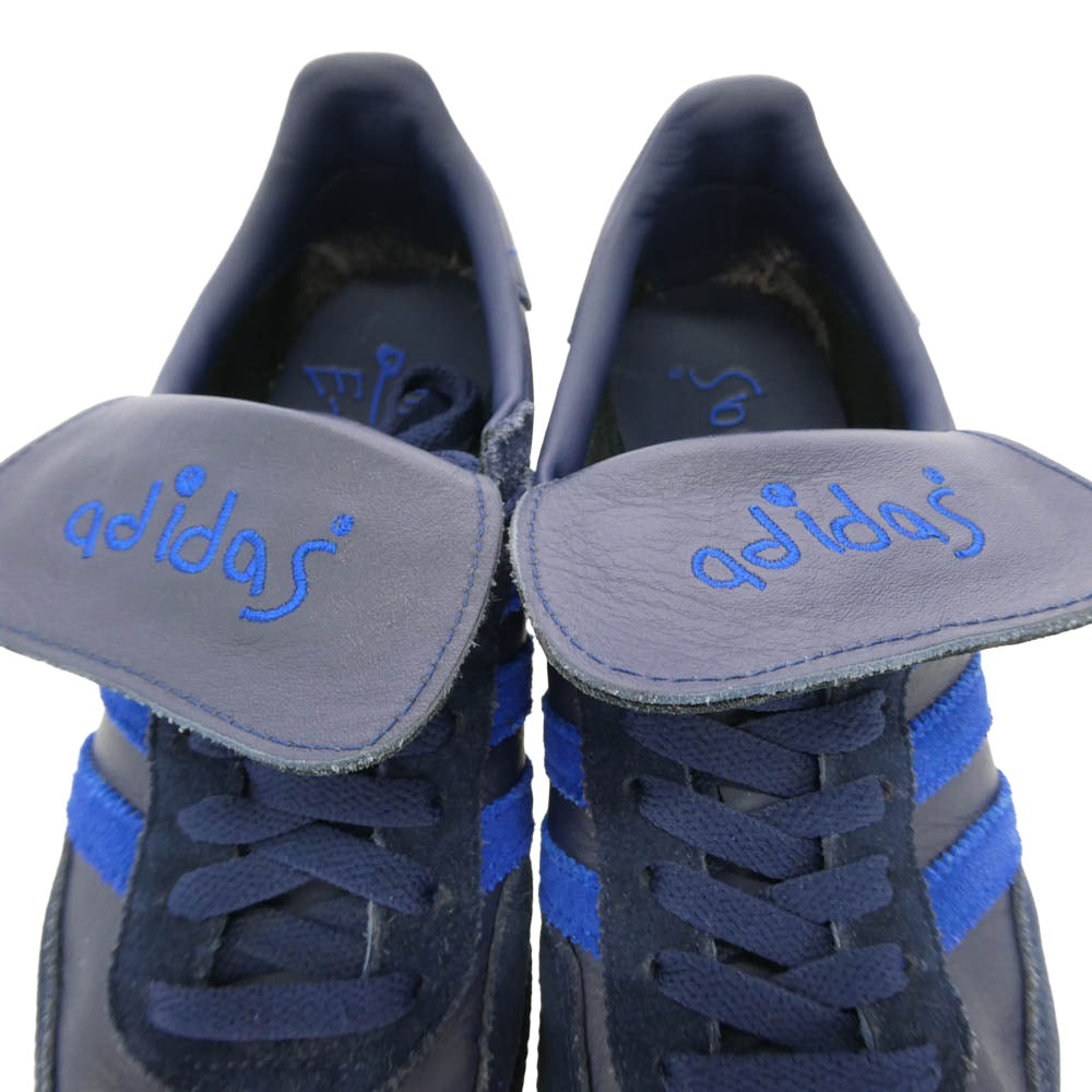 adidas アディダス HP6696 × SHUKYU シュウキュウ × E-WAX イーワックス HANDBALL SPEZIAL ハンドボール スペツィアル スニーカー ネイビー系 23cm【中古】