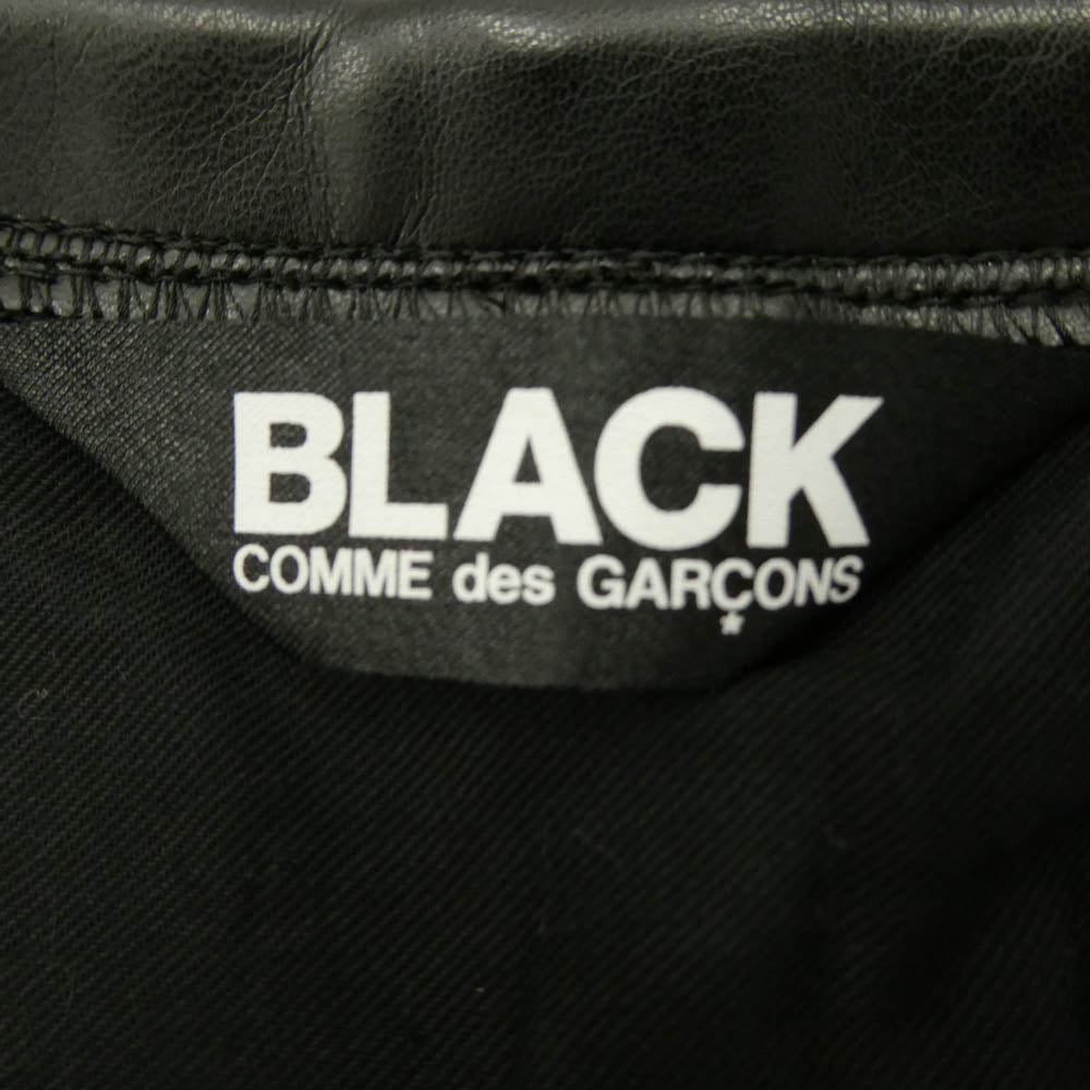 BLACK COMME des GARCONS ブラックコムデギャルソン 1P-A002 AD2025 フェイクレザー バックル ドレス ノースリーブ ワンピース ブラック系 S【中古】