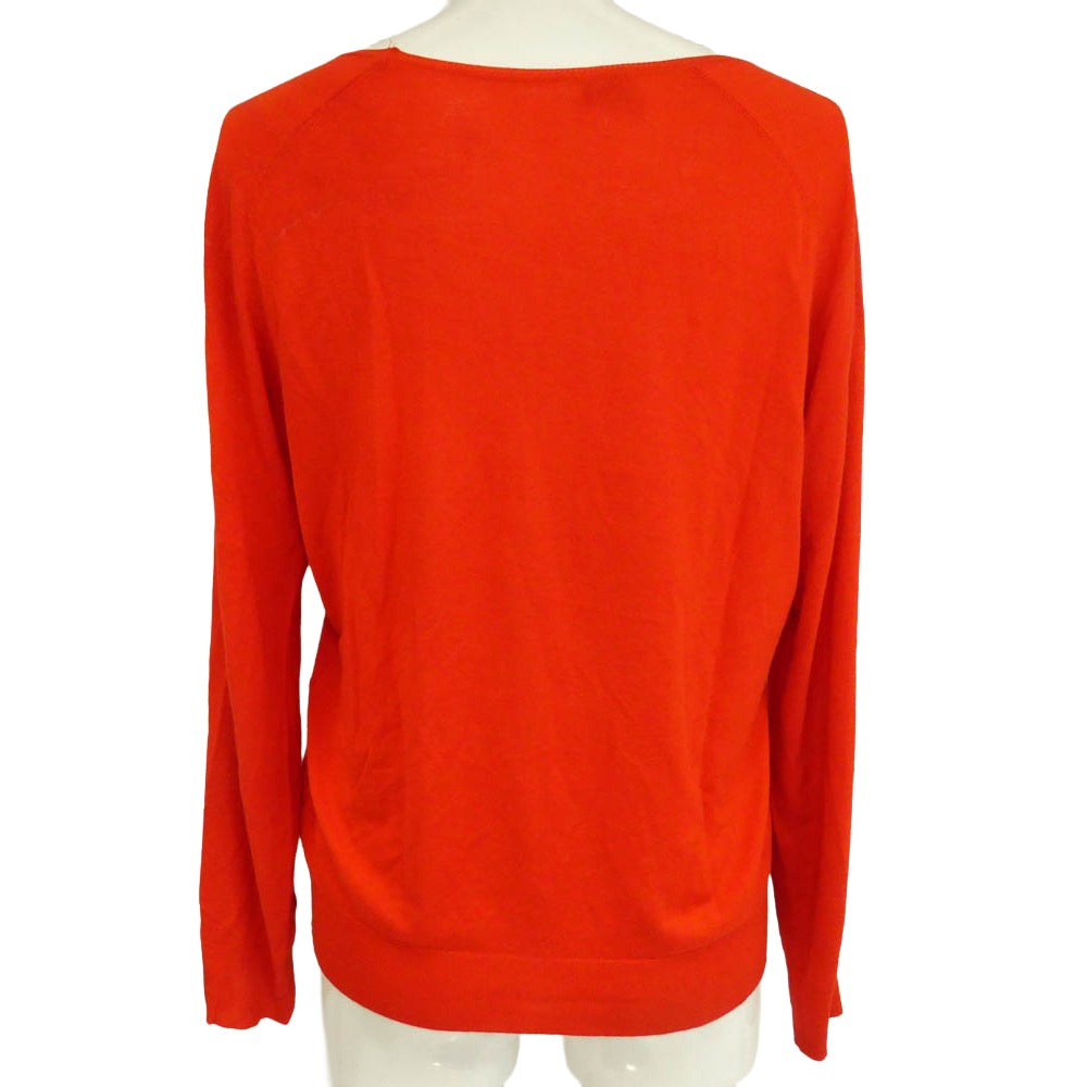 BALENCIAGA バレンシアガ Nicolas Ghesquiere ニコラ・ジェスキエール期 N-NECK KNIT SWEATER Vネック ライトウェイト 長袖 ニット セーター レッド系 XS【中古】
