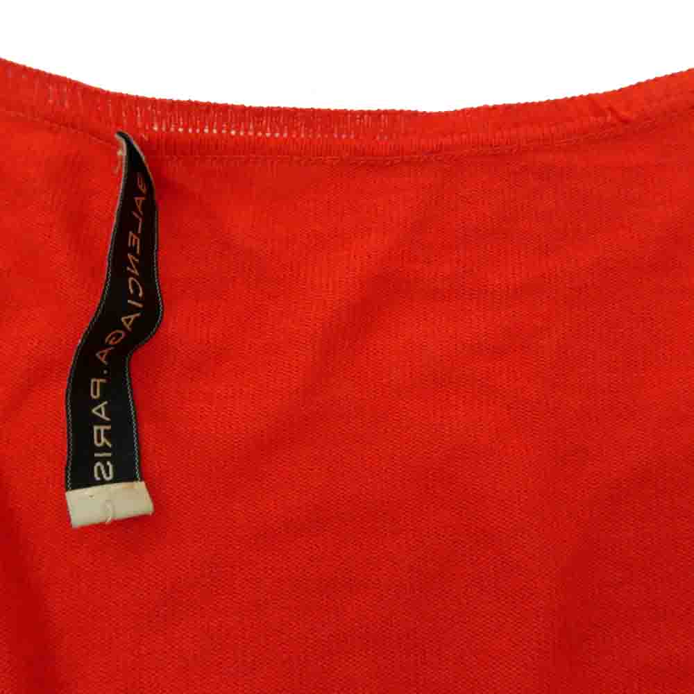 BALENCIAGA バレンシアガ Nicolas Ghesquiere ニコラ・ジェスキエール期 N-NECK KNIT SWEATER Vネック ライトウェイト 長袖 ニット セーター レッド系 XS【中古】