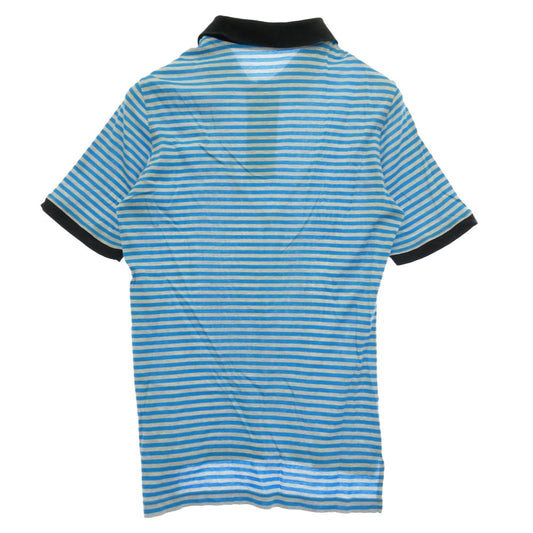 BALENCIAGA バレンシアガ Nicolas Ghesquiere ニコラ・ジェスキエール期 border polo ボーダー 半袖 ポロシャツ ブルー系【中古】