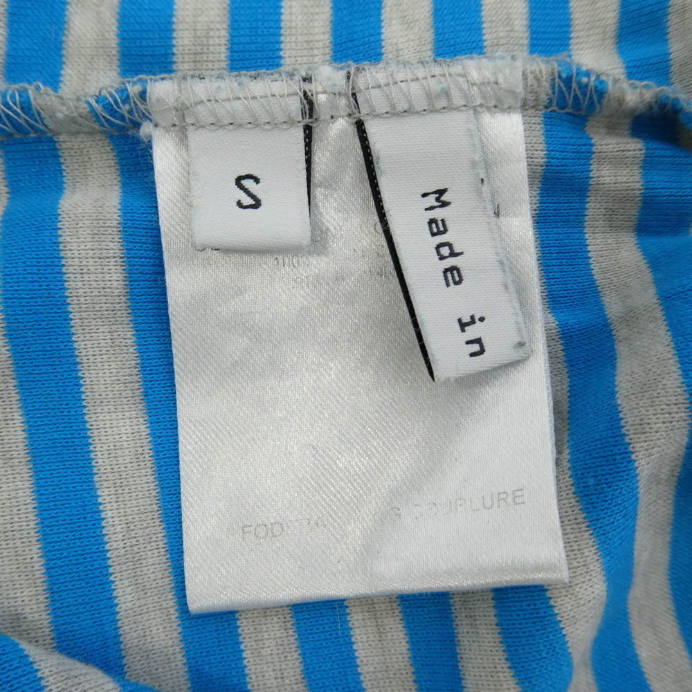 BALENCIAGA バレンシアガ Nicolas Ghesquiere ニコラ・ジェスキエール期 border polo ボーダー 半袖 ポロシャツ ブルー系【中古】