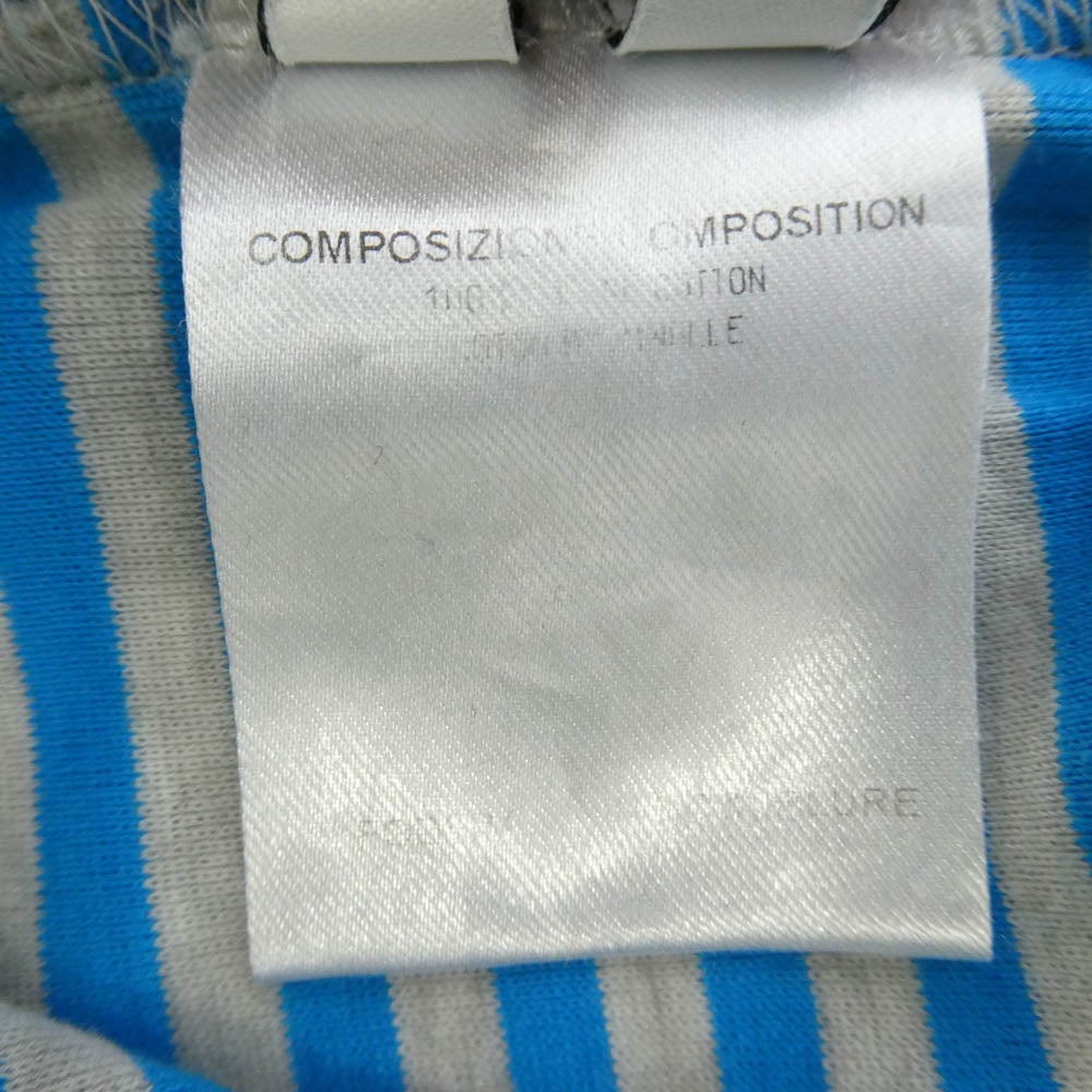 BALENCIAGA バレンシアガ Nicolas Ghesquiere ニコラ・ジェスキエール期 border polo ボーダー 半袖 ポロシャツ ブルー系【中古】