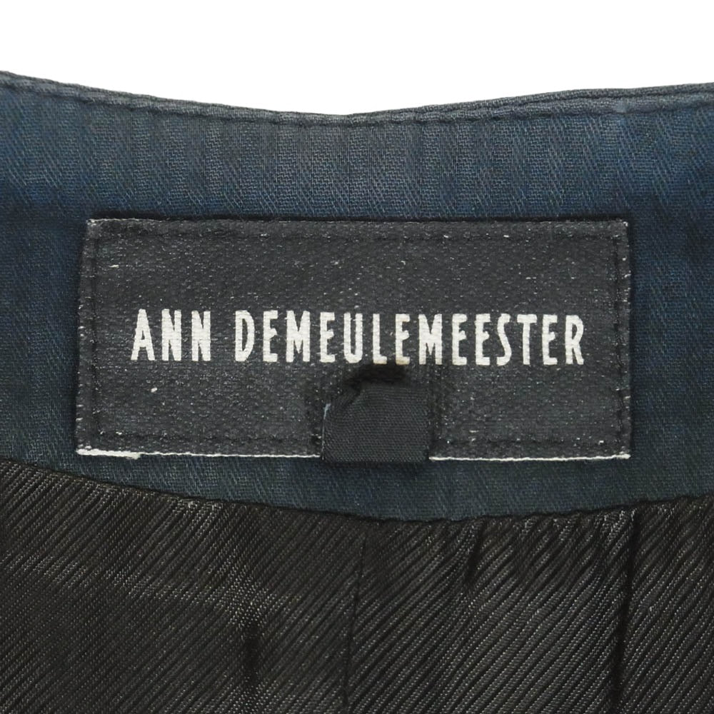 ANN DEMEULEMEESTER アンドゥムルメステール 本人期 ジレ ベスト ネイビー系 XS【中古】