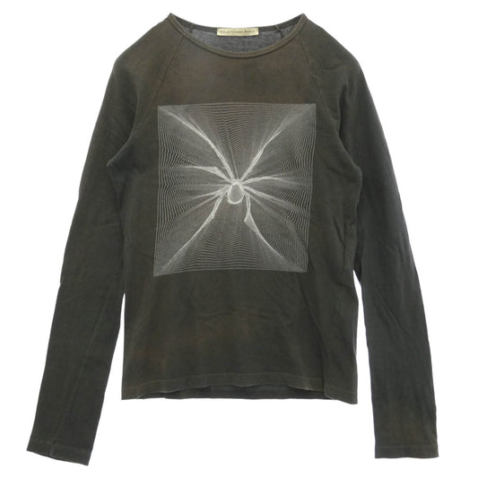 BALENCIAGA バレンシアガ Nicolas Ghesquiere ニコラ・ジェスキエール期 spider printed long sleeve スパイダー プリント 長袖 カットソー グレー系 XS【中古】