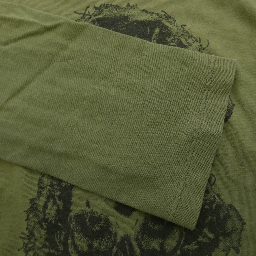 BALENCIAGA バレンシアガ archive アーカイブ Nicolas Ghesquiere ニコラ・ジェスキエール期 Horror Clown Print Longsleeve T-Shirt ホラープリント フェイクレイヤード 長袖 カットソー モスグリーン系【中古】