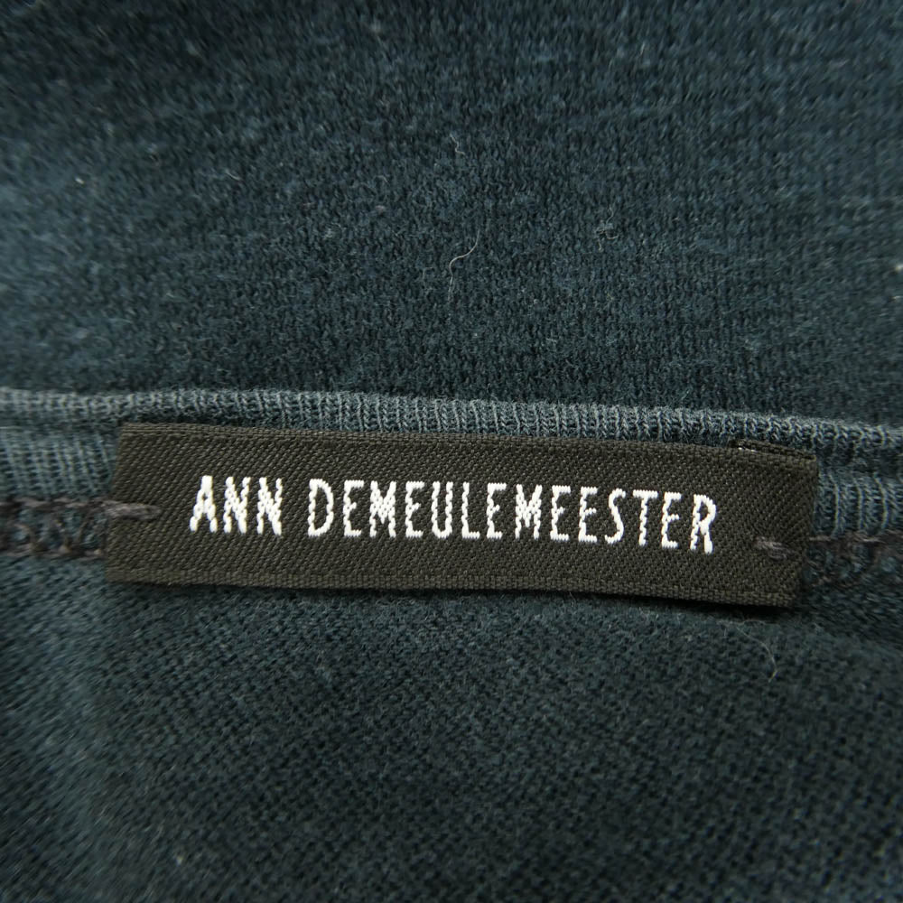 ANN DEMEULEMEESTER アンドゥムルメステール 本人期 angel printed long sleeve 擦れ天使画 プリント 長袖 カットソー ロングスリーブ Tシャツ ブラック系 XS【中古】