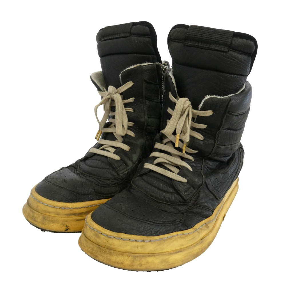 Rick Owens リックオウエンス 初期 archive アーカイブ GEO DUNK ジオダンク レザー ハイカット スニーカー ブラック系【中古】