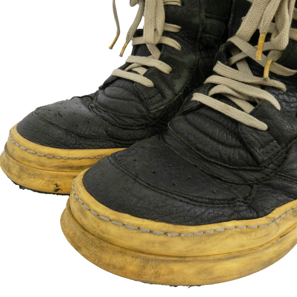 Rick Owens リックオウエンス 初期 archive アーカイブ GEO DUNK ジオダンク レザー ハイカット スニーカー ブラック系【中古】