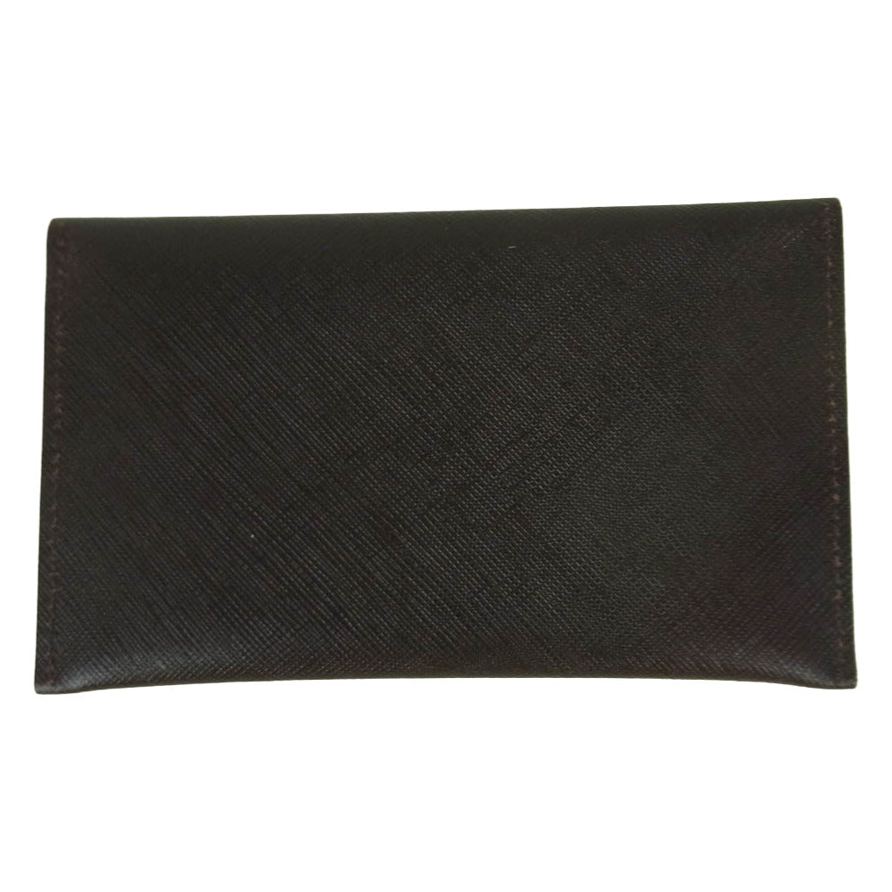 WILDSWANS ワイルドスワンズ ラフィーネ レザー ポケットティッシュ ケース ダークブラウン系【美品】【中古】