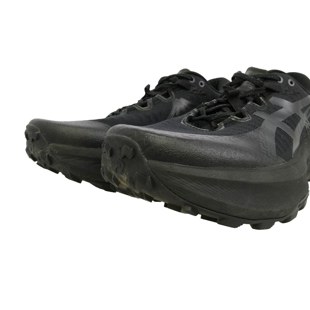 asics アシックス 1011C164-001 Trabuco Max 5 Black Graphite Grey トラブーコ マックス5 ブラック グレイシャー グレー ランニングシューズ ローカットスニーカー ブラック系 25.5cm【中古】