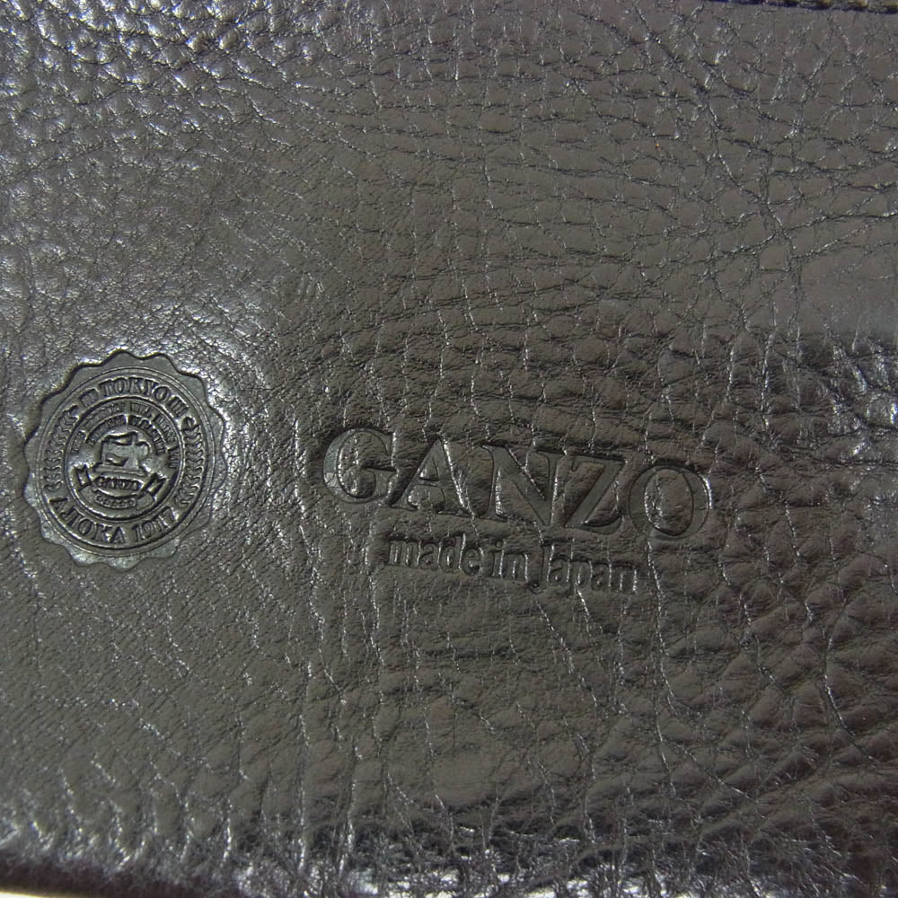 GANZO ガンゾ SACCHETTO2 サケット2 レザー ポーチ コインケース ブラック系【中古】