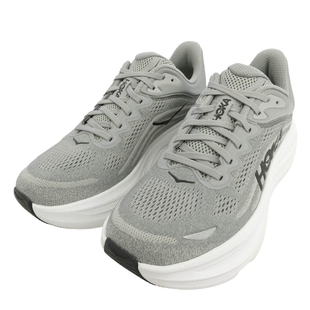 HOKA ONE ONE ホカ オネオネ 1162011 Bondi 9 ボンダイ9 ランニングシューズ ローカットスニーカー グレー系 ホワイト系 26cm【中古】