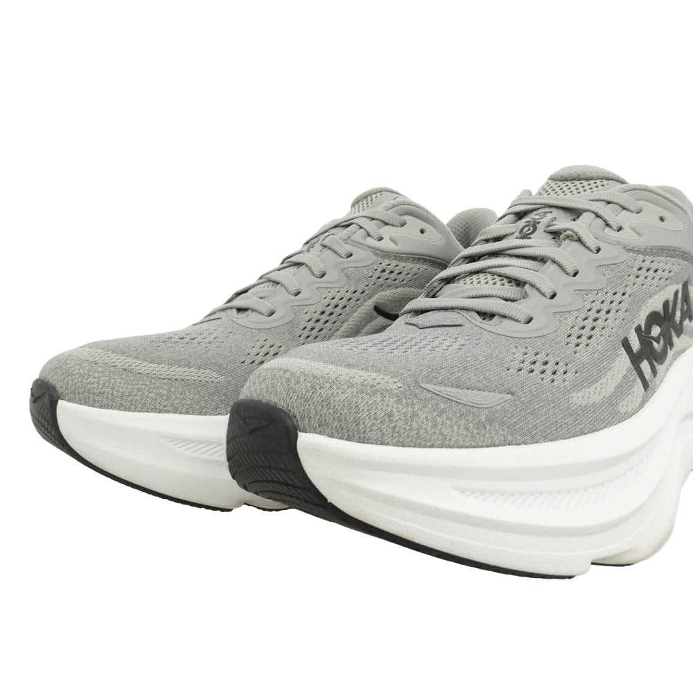 HOKA ONE ONE ホカ オネオネ 1162011 Bondi 9 ボンダイ9 ランニングシューズ ローカットスニーカー グレー系 ホワイト系 26cm【中古】