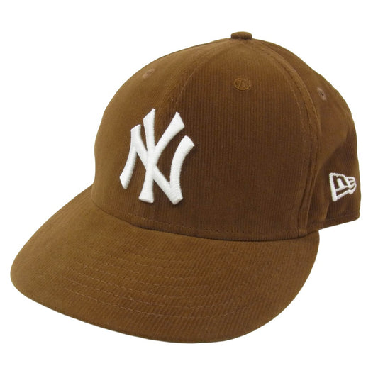 NEW ERA ニューエラ x HIDDEN NEW YORK ヒドゥンニューヨーク x MLB New York Yankees ニューヨークヤンキース 59FIFTY コーデュロイ キャップ 帽子 ブラウン系【中古】
