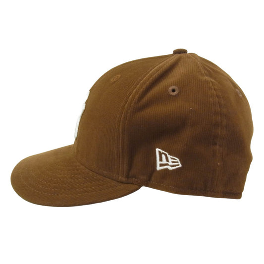 NEW ERA ニューエラ x HIDDEN NEW YORK ヒドゥンニューヨーク x MLB New York Yankees ニューヨークヤンキース 59FIFTY コーデュロイ キャップ 帽子 ブラウン系【中古】