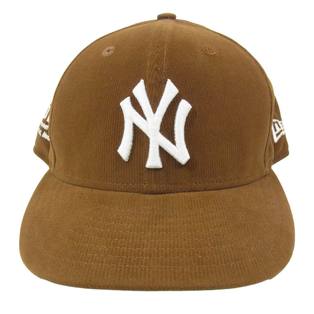 NEW ERA ニューエラ x HIDDEN NEW YORK ヒドゥンニューヨーク x MLB New York Yankees ニューヨークヤンキース 59FIFTY コーデュロイ キャップ 帽子 ブラウン系【中古】