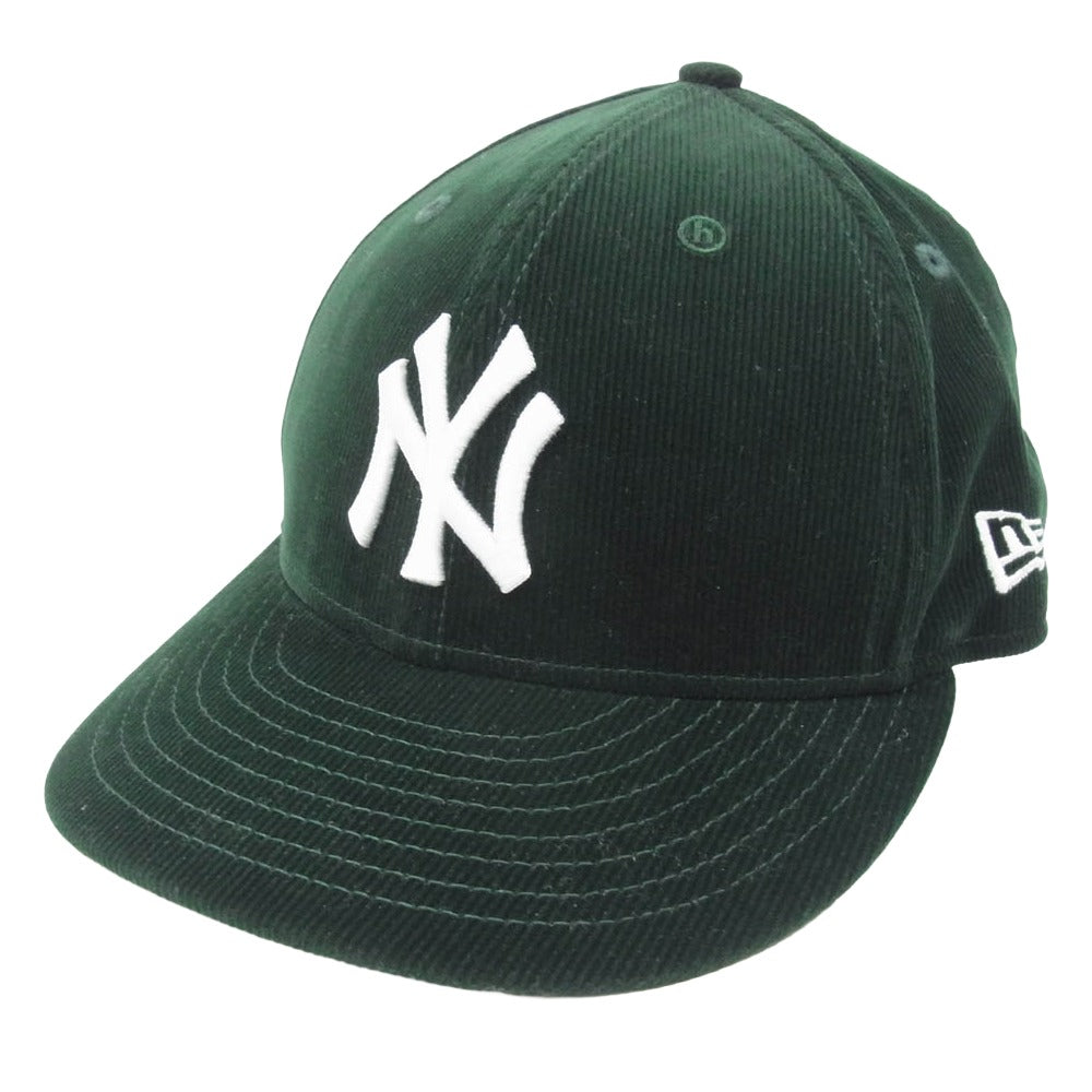 NEW ERA ニューエラ x HIDDEN NEW YORK ヒドゥンニューヨーク x MLB New York Yankees ニューヨークヤンキース 59FIFTY コーデュロイ キャップ 帽子 グリーン系【中古】