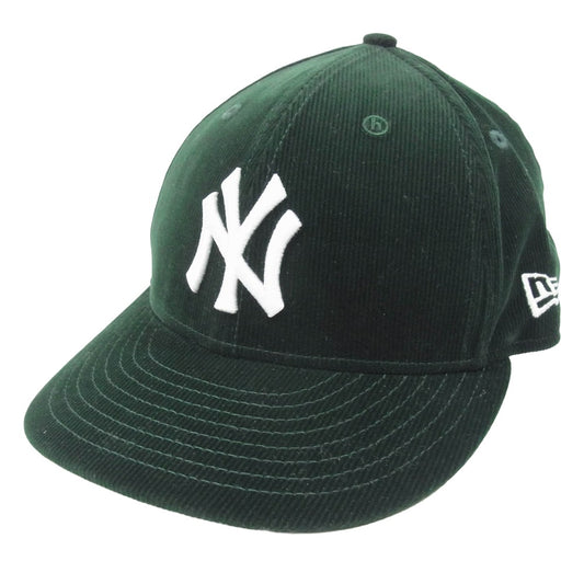 NEW ERA ニューエラ x HIDDEN NEW YORK ヒドゥンニューヨーク x MLB New York Yankees ニューヨークヤンキース 59FIFTY コーデュロイ キャップ 帽子 グリーン系【中古】