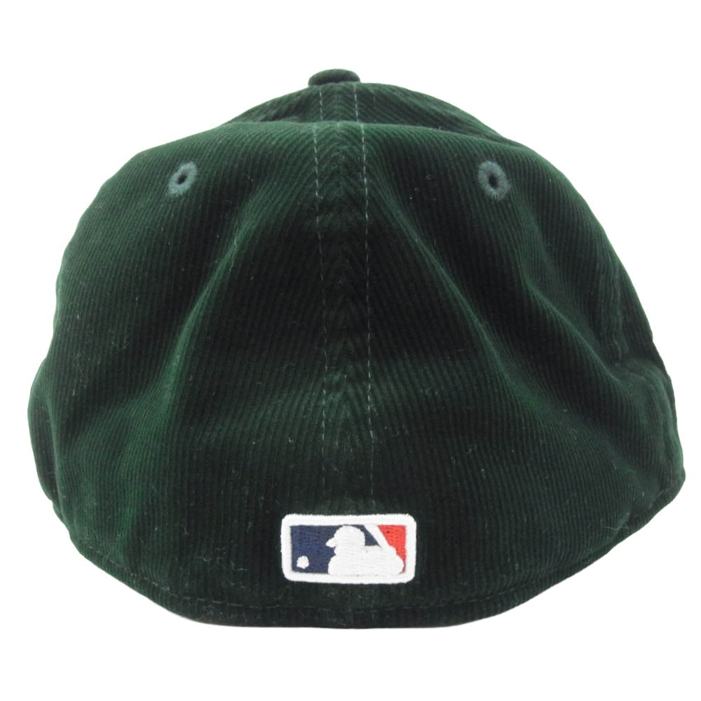 NEW ERA ニューエラ x HIDDEN NEW YORK ヒドゥンニューヨーク x MLB New York Yankees ニューヨークヤンキース 59FIFTY コーデュロイ キャップ 帽子 グリーン系【中古】