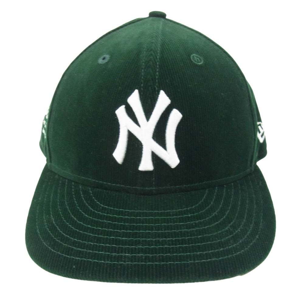 NEW ERA ニューエラ x HIDDEN NEW YORK ヒドゥンニューヨーク x MLB New York Yankees ニューヨークヤンキース 59FIFTY コーデュロイ キャップ 帽子 グリーン系【中古】