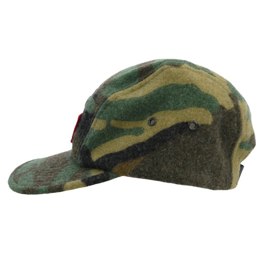 Supreme シュプリーム 17AW camo wool camp cap カモ ウール キャンプ キャップ 帽子 カーキ系【中古】