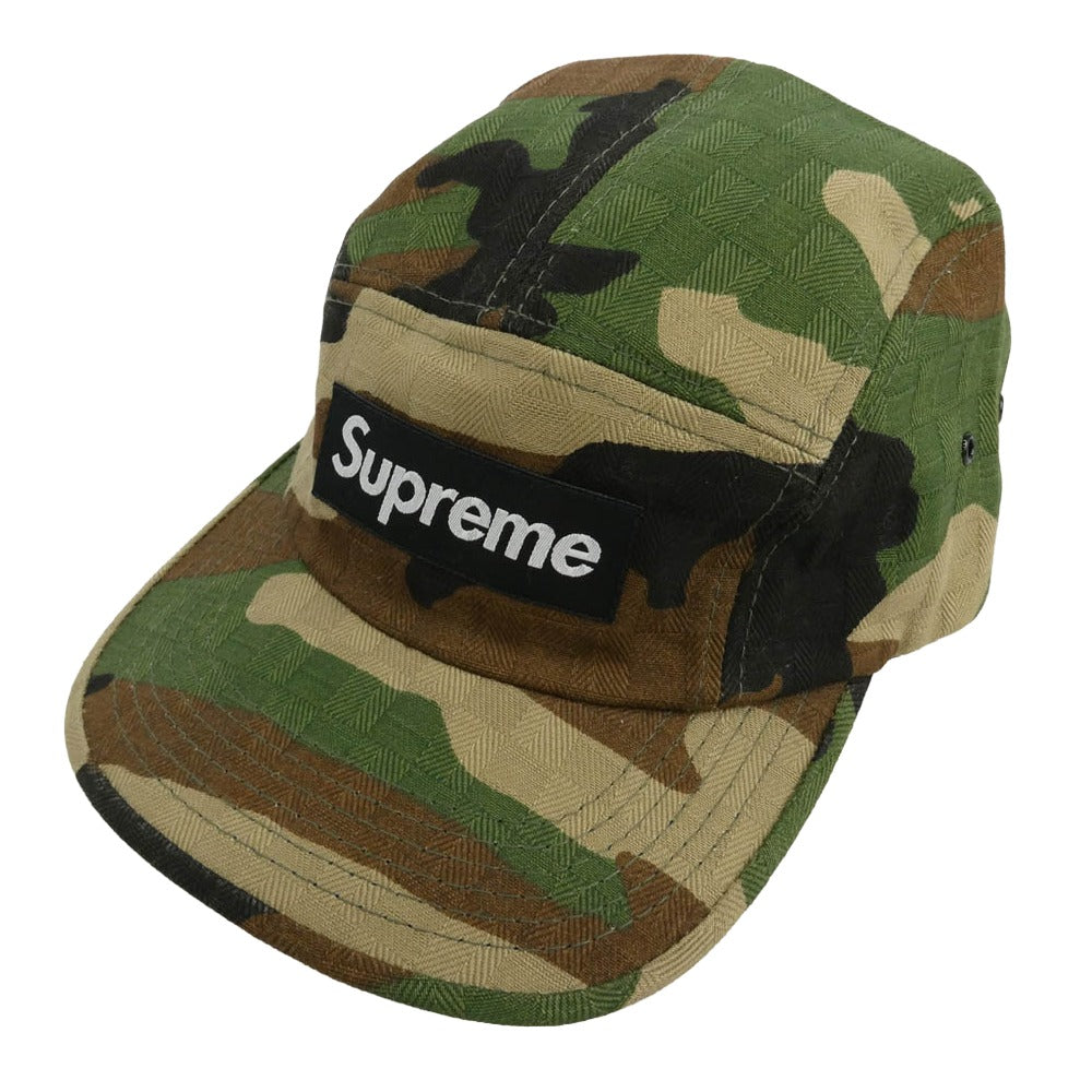 Supreme シュプリーム camo camp cap カモ キャンプ キャップ 帽子 カーキ系【中古】