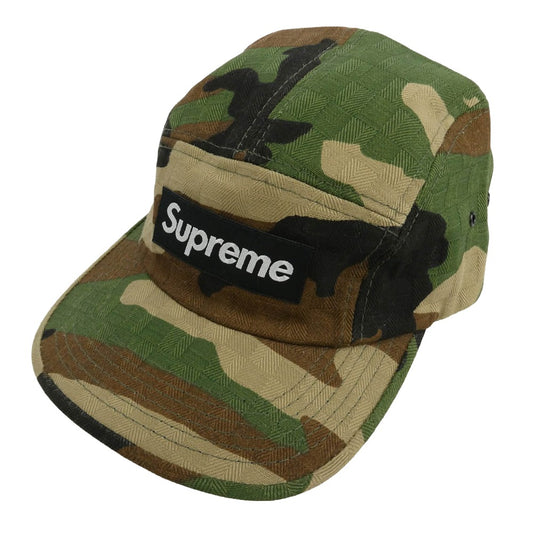 Supreme シュプリーム camo camp cap カモ キャンプ キャップ 帽子 カーキ系【中古】
