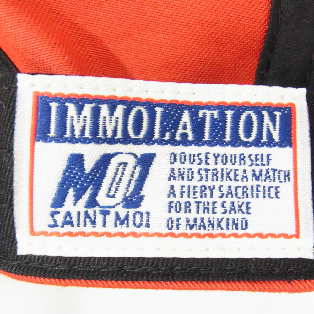 SAINT MICHAEL セントマイケル SM-HR1-0000-092 HYMN CAP BABY MICHAEL 刺繍 キャップ 帽子 レッド系 OS【美品】【中古】