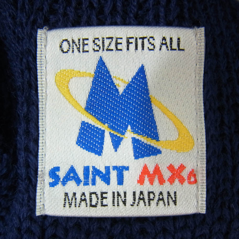SAINT MICHAEL セントマイケル 24AW SM-YS1-0000-083 SAINT KNIT CAP セント ニットキャップ ニット 帽子 ブルー ネイビー系 OS【中古】