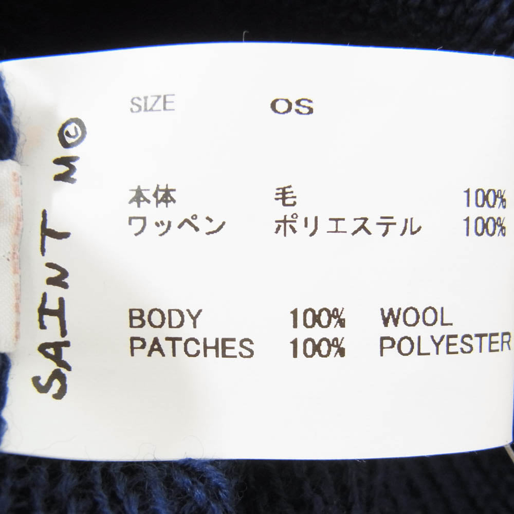 SAINT MICHAEL セントマイケル 24AW SM-YS1-0000-083 SAINT KNIT CAP セント ニットキャップ ニット 帽子 ブルー ネイビー系 OS【中古】