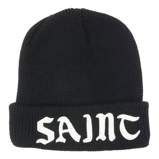 SAINT MICHAEL セントマイケル 24AW SM-YS1-0000-081 SAINT KNIT CAP セント ニットキャップ ニット 帽子 ブラック系 OS【中古】