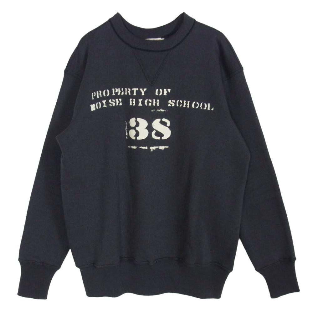 WAREHOUSE ウエアハウス BOISE HIGH SCHOOL 両v ロゴ スウェット ステンシル ダークグレー系 40【中古】
