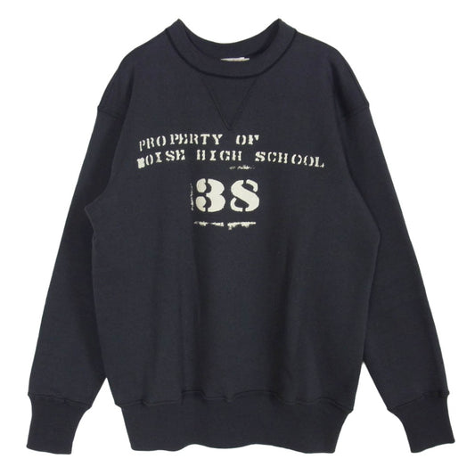 WAREHOUSE ウエアハウス BOISE HIGH SCHOOL 両v ロゴ スウェット ステンシル ダークグレー系 40【中古】