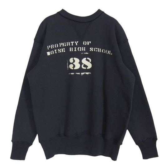 WAREHOUSE ウエアハウス BOISE HIGH SCHOOL 両v ロゴ スウェット ステンシル ダークグレー系 40【中古】