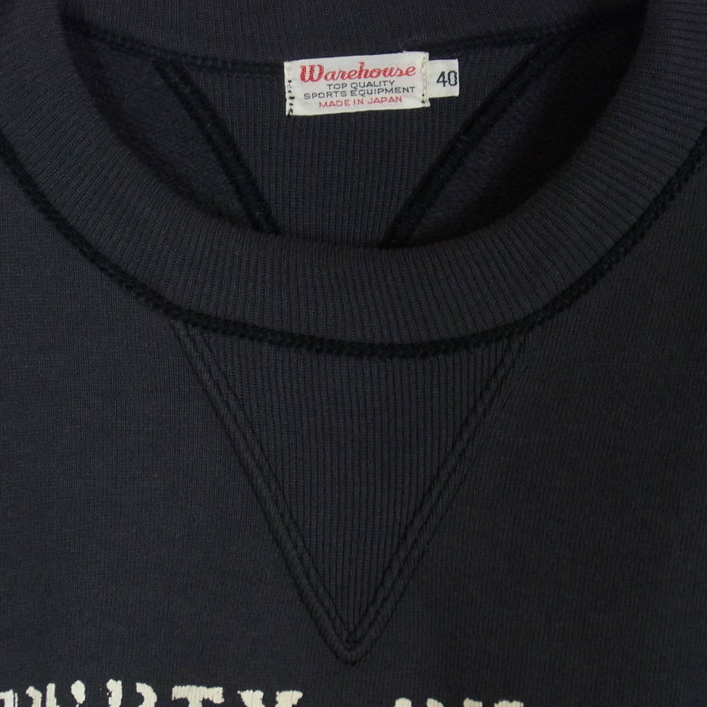 WAREHOUSE ウエアハウス BOISE HIGH SCHOOL 両v ロゴ スウェット ステンシル ダークグレー系 40【中古】