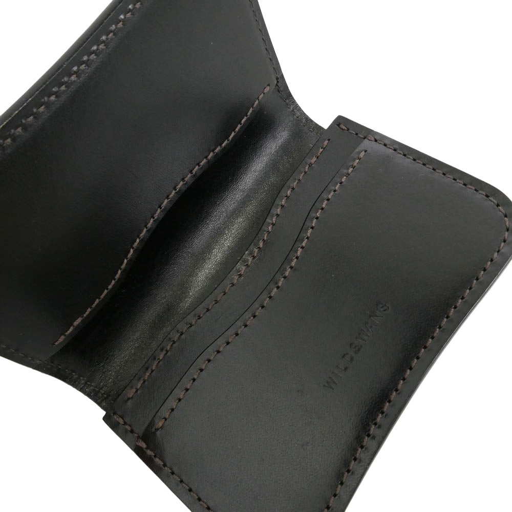 WILDSWANS ワイルドスワンズ SADDLE PULL UP GENERAL ジェネラル カードケース ブラック系【美品】【中古】