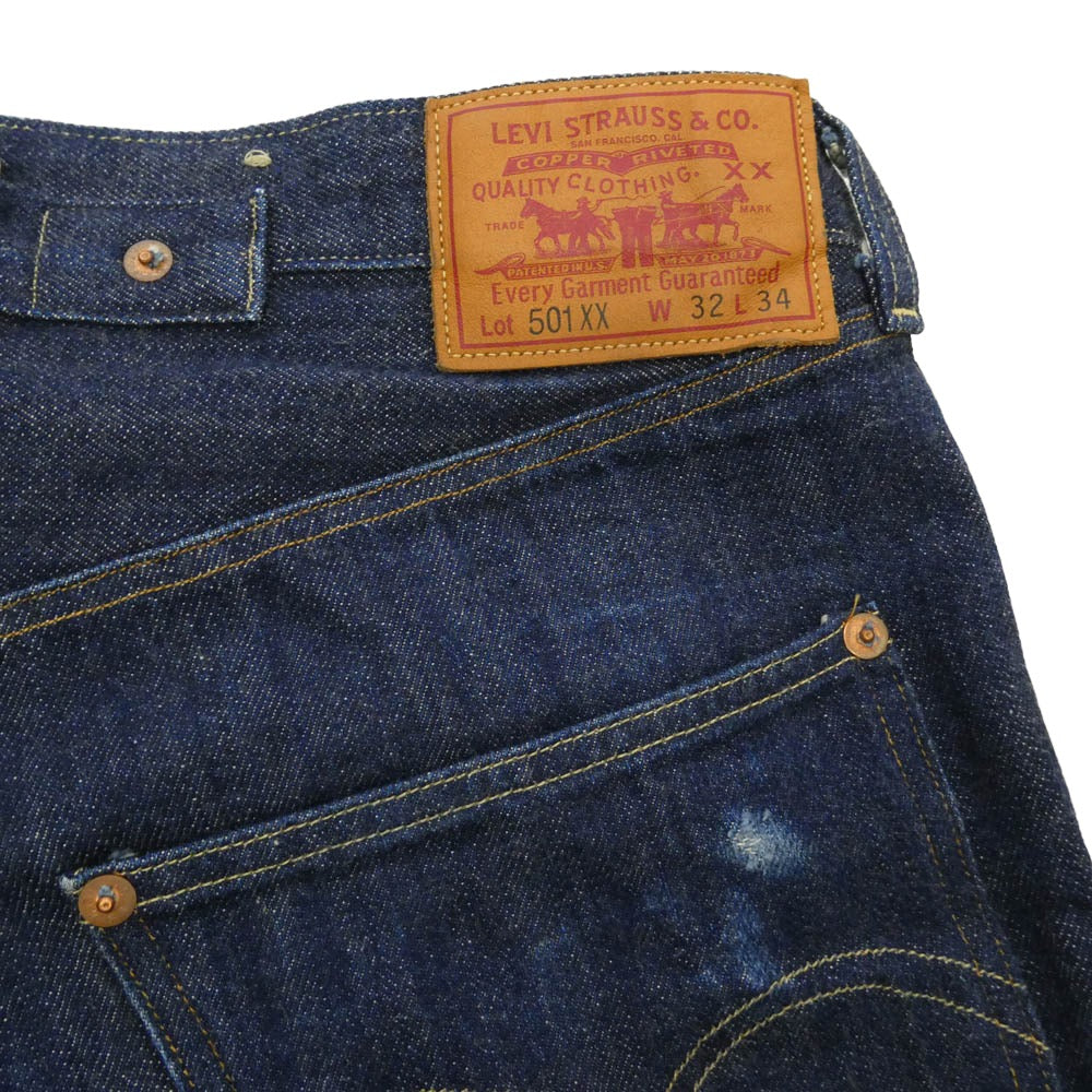 Levi's リーバイス A4410-0003 LVC 1922MODEL 501XX 1992年モデル シンチバック サスペンダーボタン デニム パンツ インディゴブルー系 W32L34【中古】