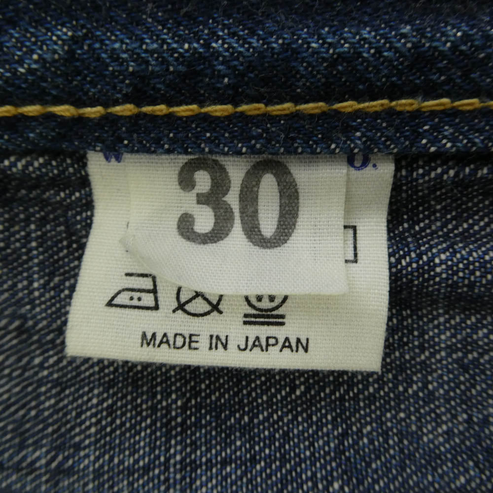 WAREHOUSE ウエアハウス S1003XX 大戦モデル レッドペンキ ピンクセルヴィッチ デニム パンツ インディゴブルー系 30【中古】