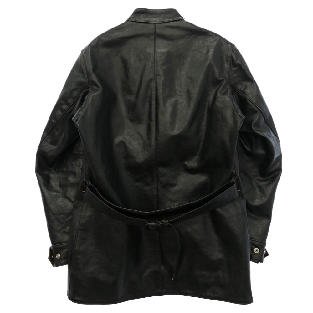 Lewis Leathers ルイスレザー No.414 ROADMASTER ロードマスター 茶芯 ベジタブルタンニン カウハイド レザー ツーリング ライダース ジャケット ブラック系 40【中古】